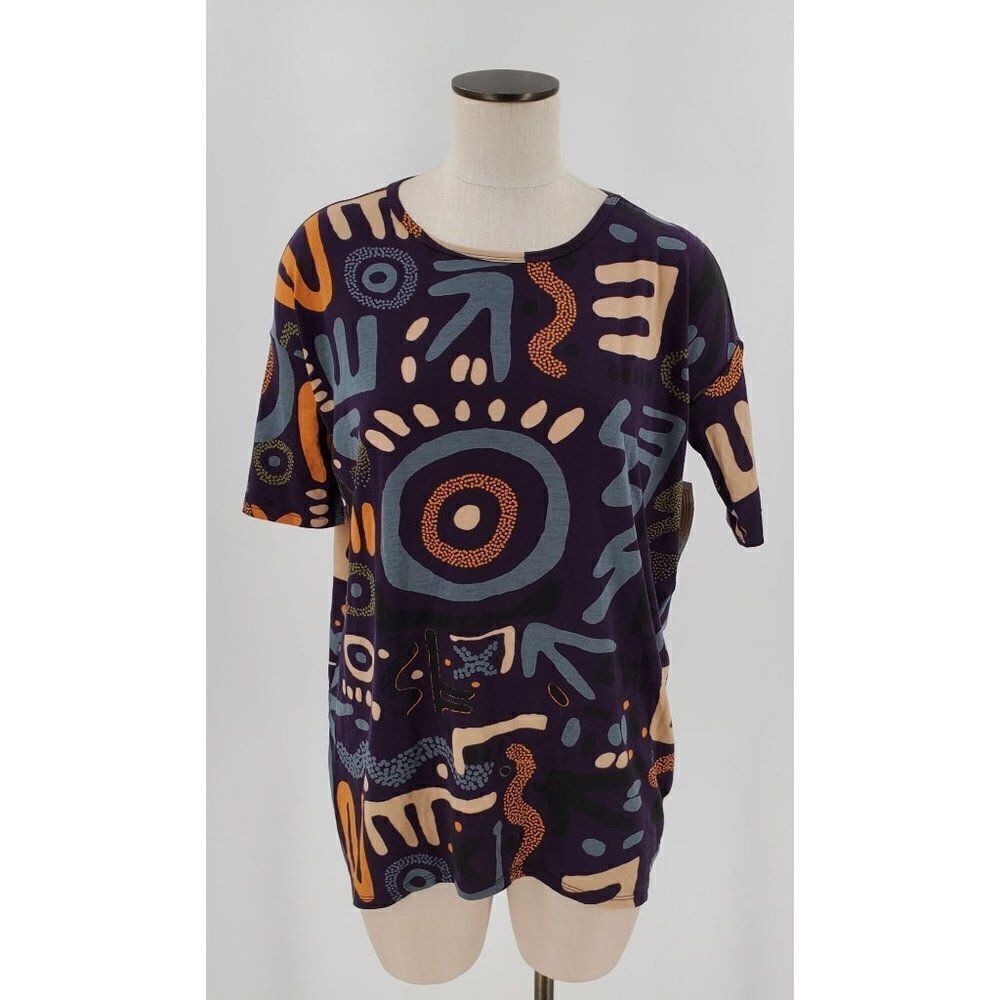 LuLaRoe Irma Tunic Top Funky Design Size XXS New With Tag